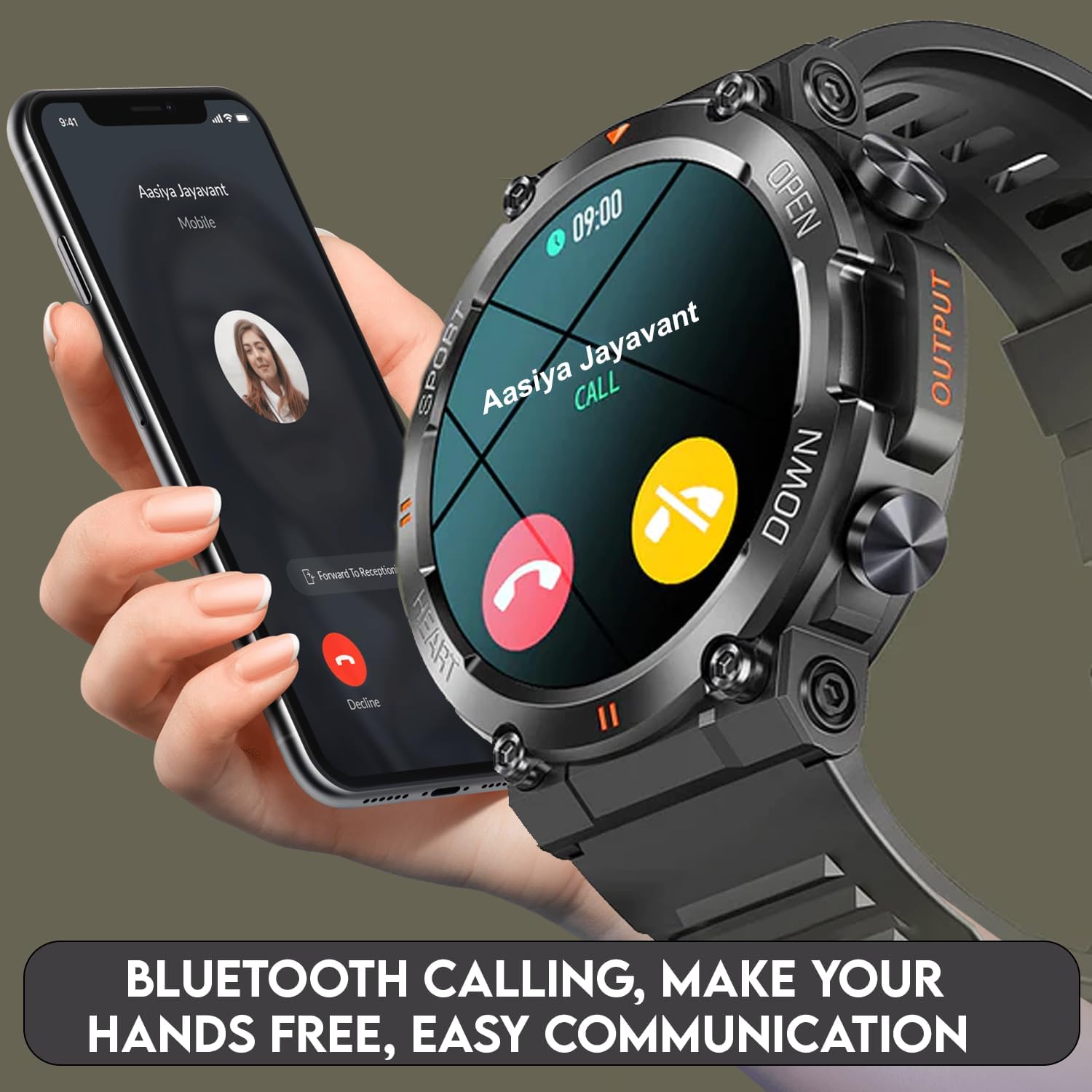 Military Smartwatch touchscreen for Men 1.39 Military Smartwatch touchscreen for Men 1.39